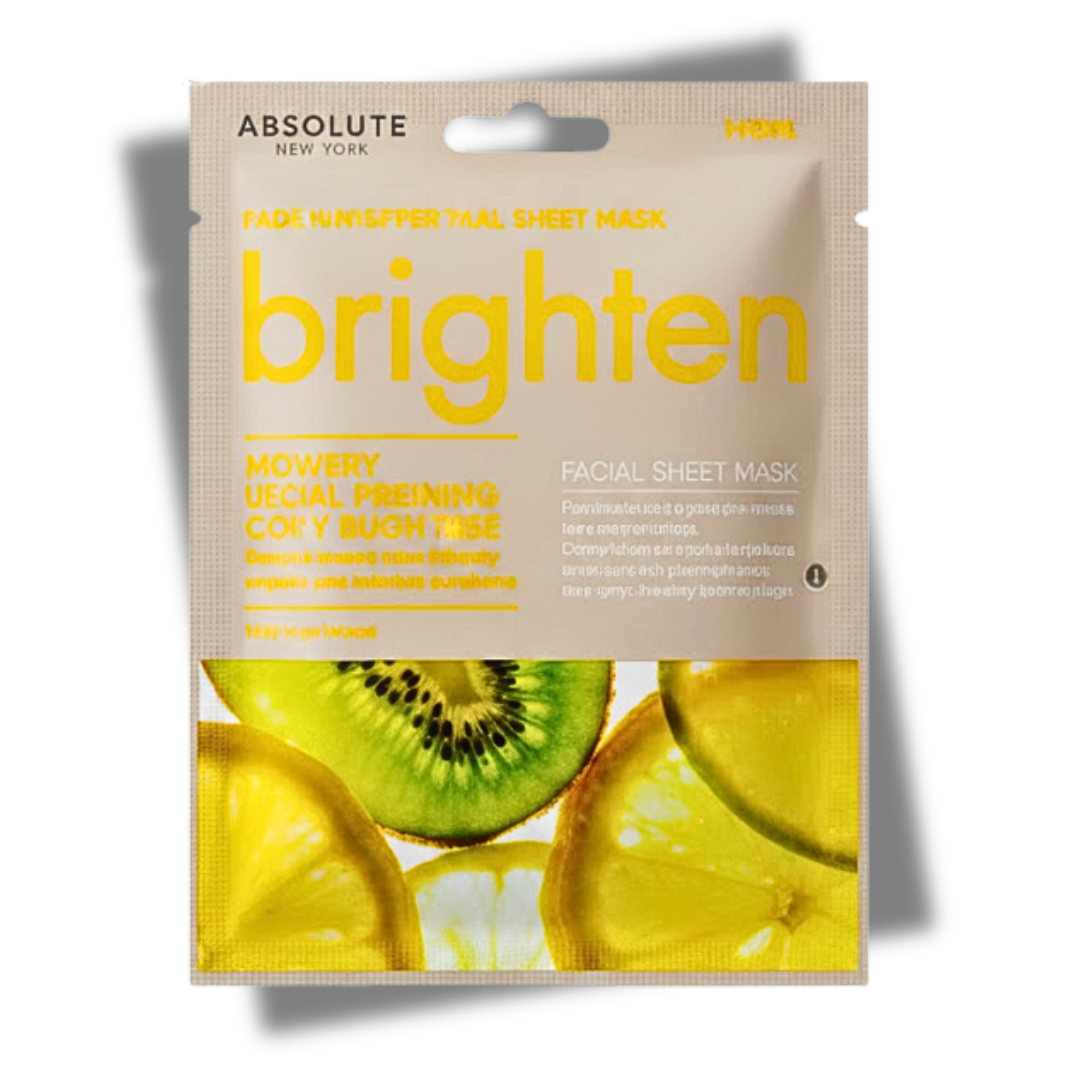 Masque visage en tissu éclat Absolute New York Brightening – emballage