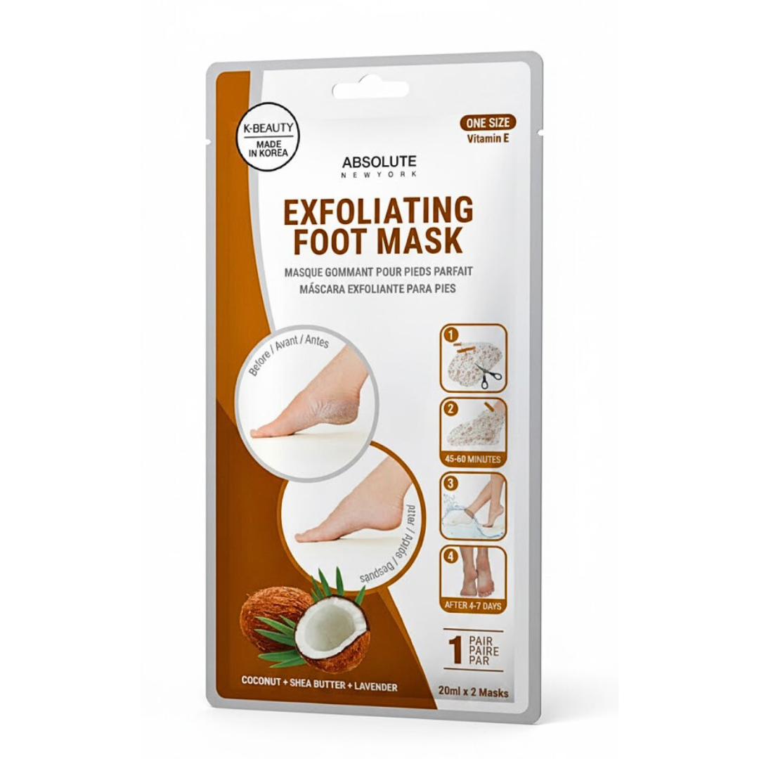 Absolute New York masque exfoliant pieds coco karité lavande - sachet