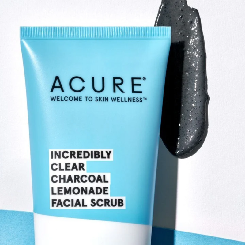 Exfoliante facial de limonada y carbón increíblemente transparente Acure