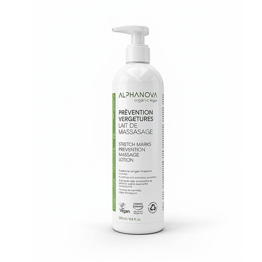 Alphanova Lait de Massage Prévention Vergetures 400 ml – flacon