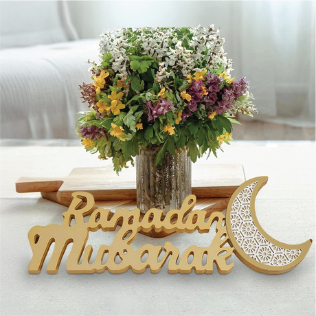 Décoration en Bois Ramadan Mubarak