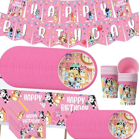 Pack Anniversaire 52 Pièces – Bluey Rose