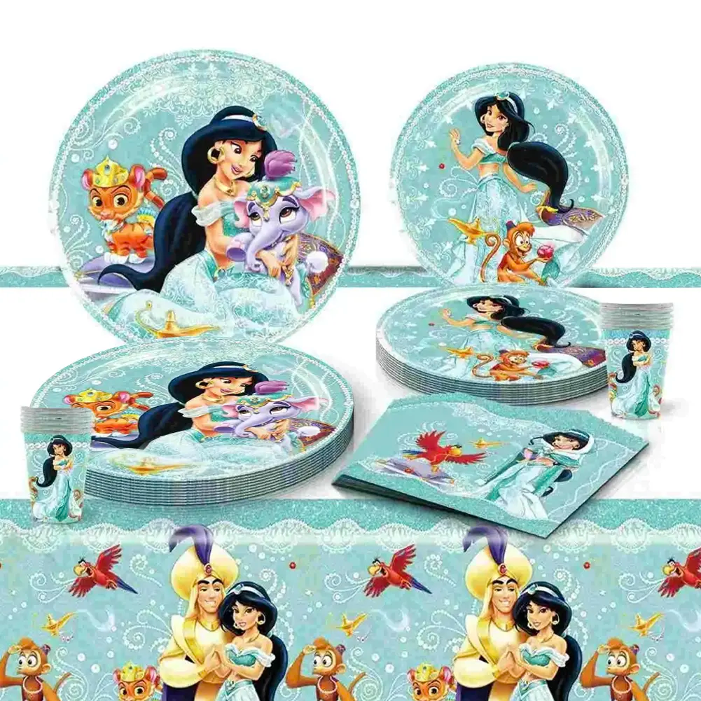 51 Piece Birthday Pack - Jasmine and Aladdin