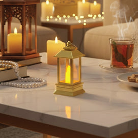 Mini Lanterne LED Décorative avec Fausse Bougie – 9cm