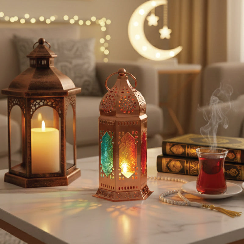 Farol para Vela de Metal 9x18 cm - Bronce