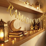 Bannière de Lettres de Ramadan 3 Mètres - Doré