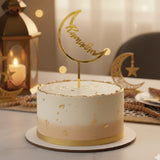 Adorno acrílico para tarta para Ramadán - Dorado