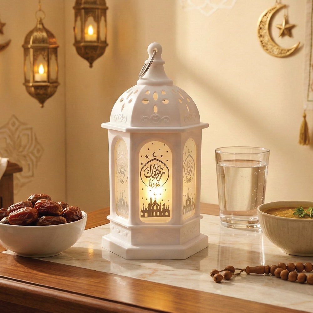 Ornement Lanterne de Ramadan - Blanc