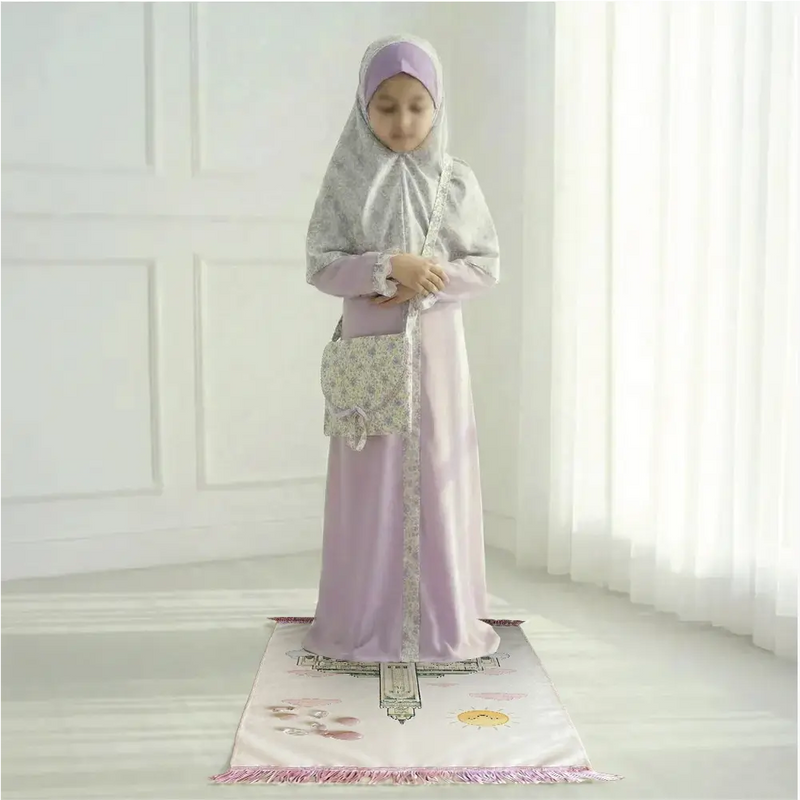Pack de Prière Mounissate (Robe + Foulard + Sac + Tapis)