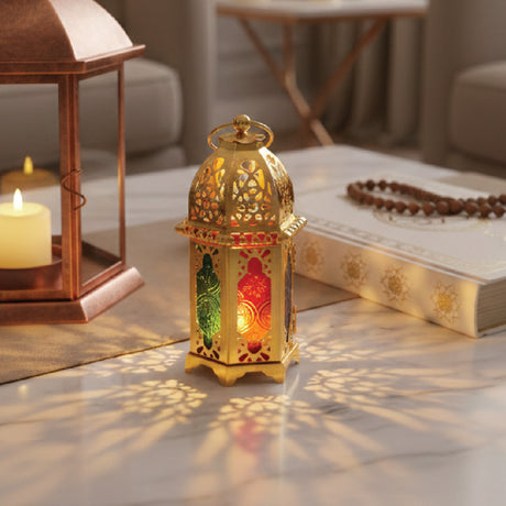 Lanterne en Métal 7x16 cm - Dorée