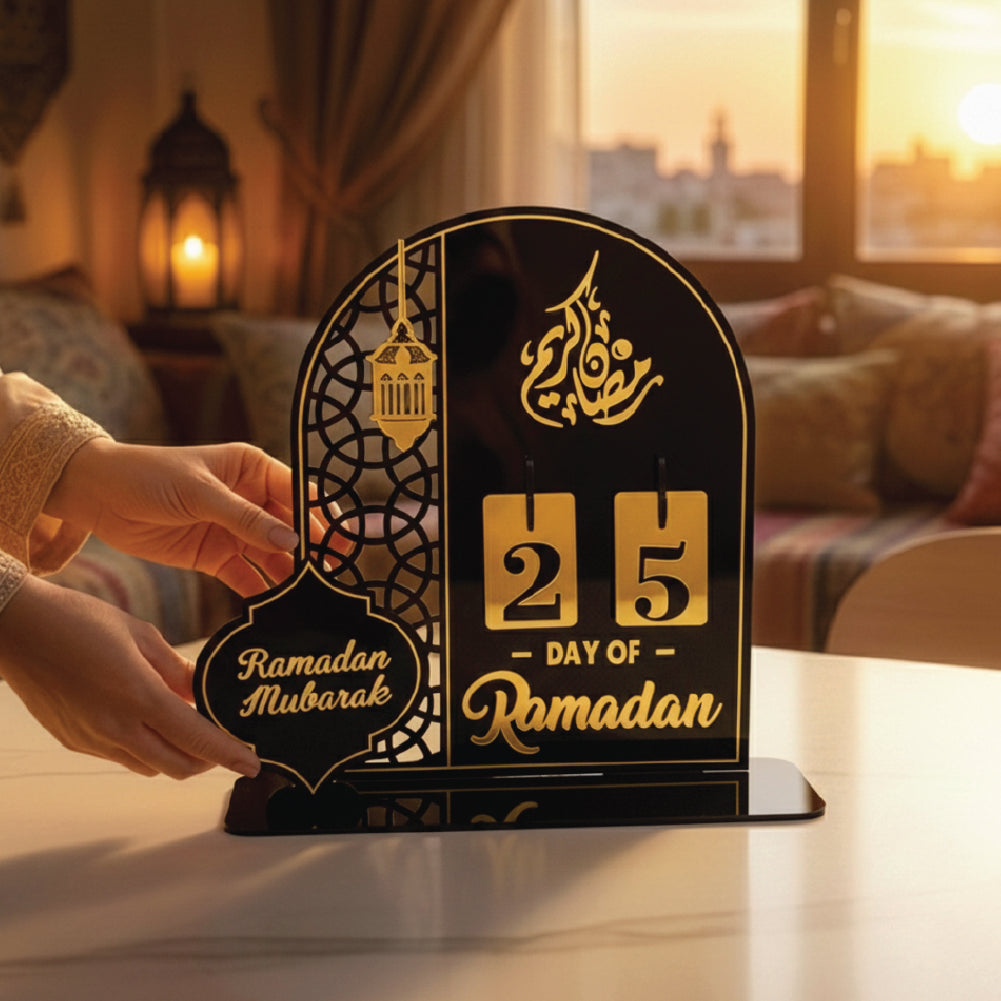 Décoration en Acrylique Calendrier Ramadan - Noir