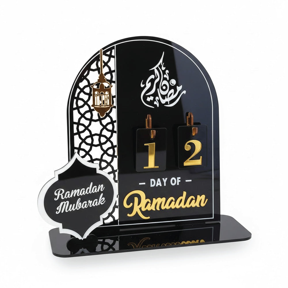 Décoration en Acrylique Calendrier Ramadan - Noir