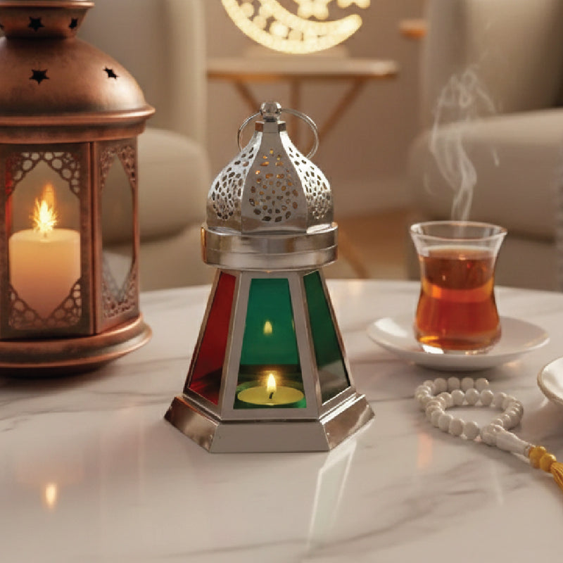 Farol de Metal 11,2x16,7 cm - Plateado