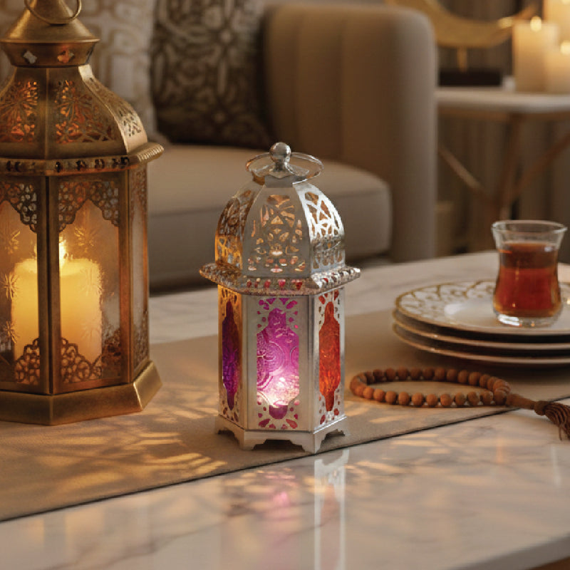 Farol de Metal 7x16 cm - Plateado