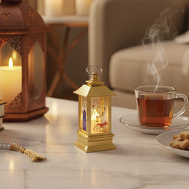 Mini Lanterne LED Décorative avec Fausse Bougie