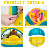 Bouée Bateau pour Bébé avec Pare-Soleil - 12M+