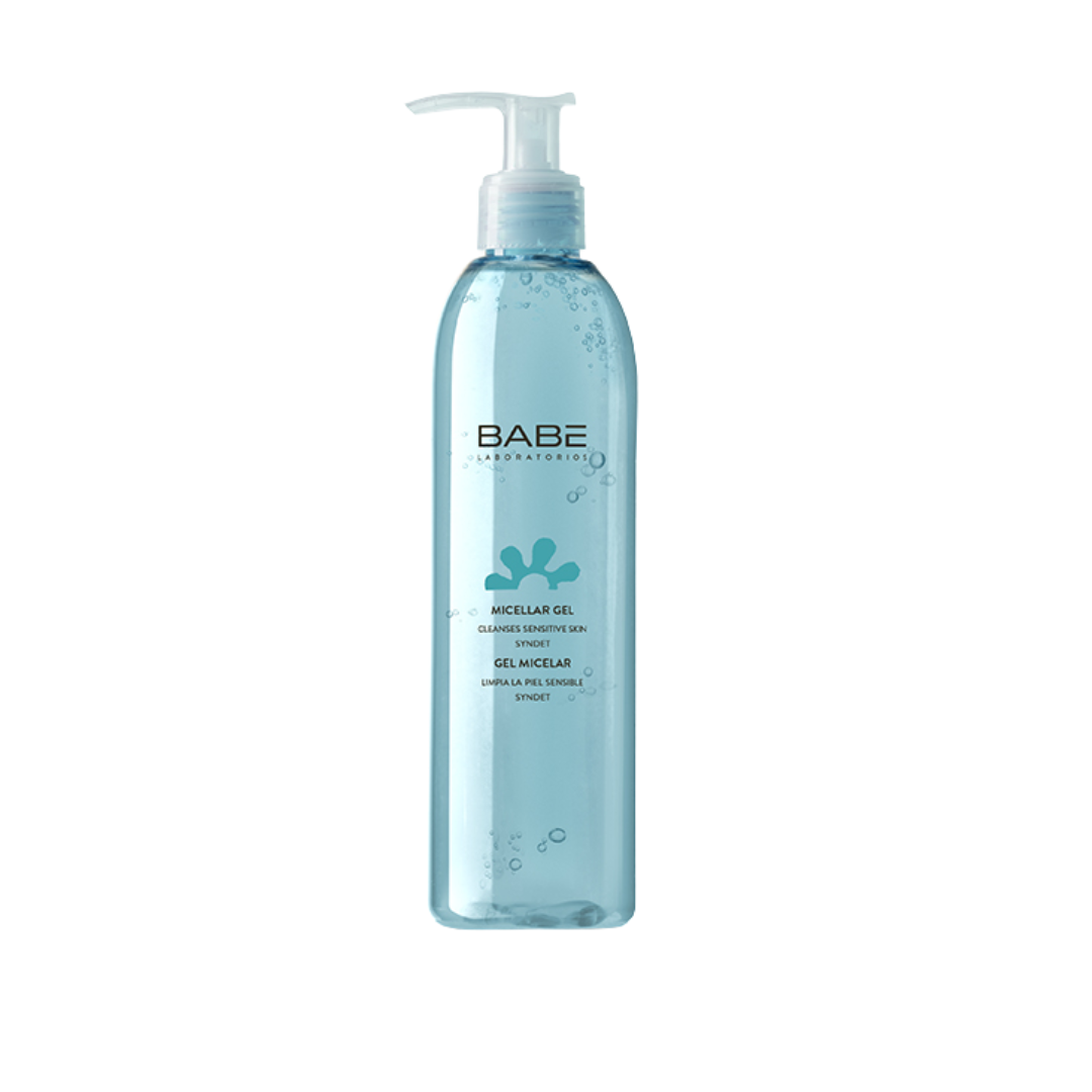 Babé Gel Micellaire Visage, nettoyant sans savon peaux sensibles