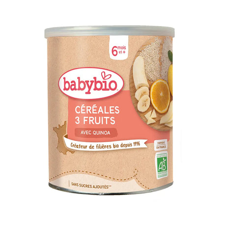 Babybio Céréales 3 Fruits avec Quinoa 220g