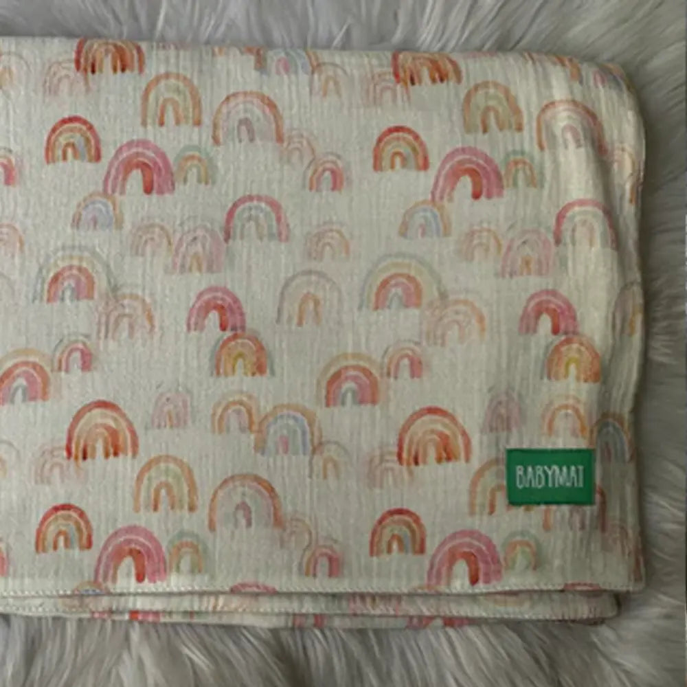 Babymat Manta de entretiempo 100x100 cm - Arcoíris Rosa