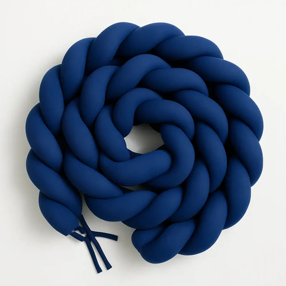 Babymat Tour de Lit Tressé - Bleu Foncé