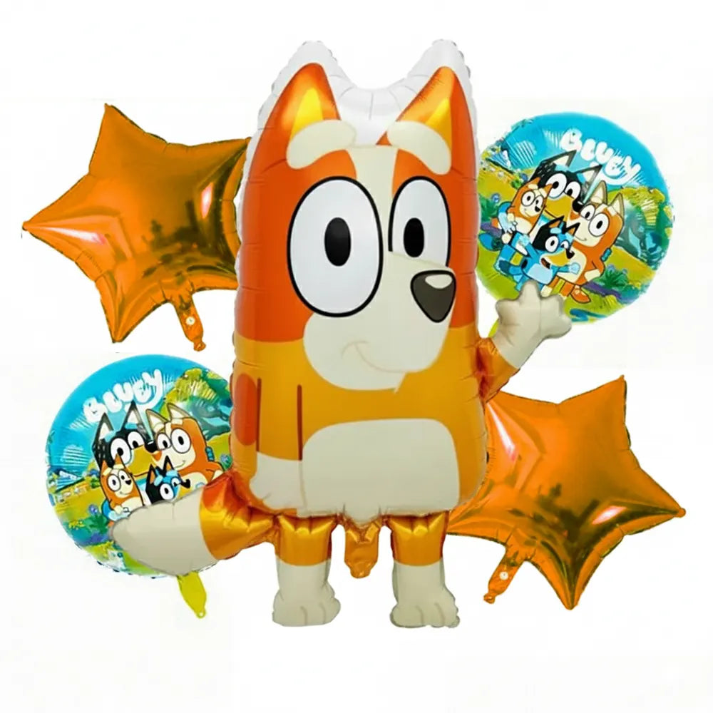 Ballons en Aluminium 5 Pièces Bingo – Bluey