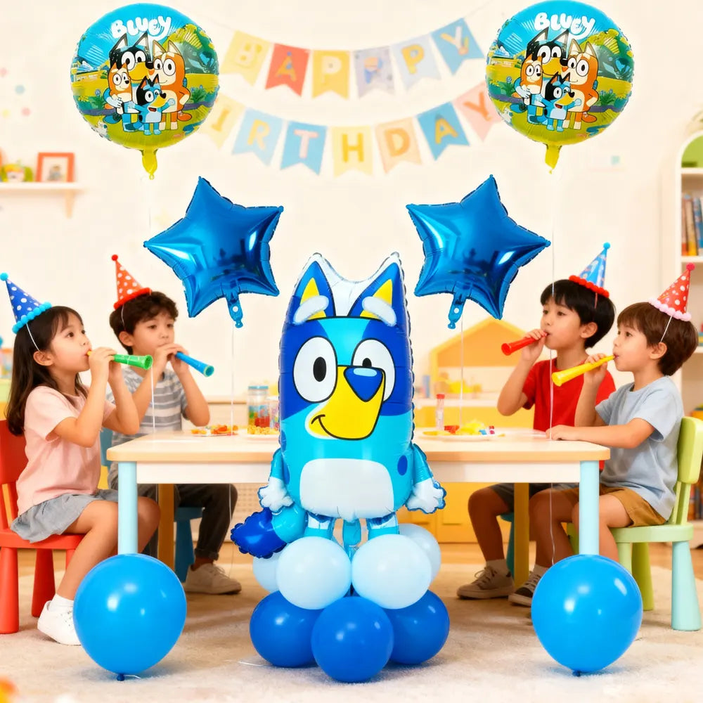 Ballons en Aluminium 5 Pièces – Bluey