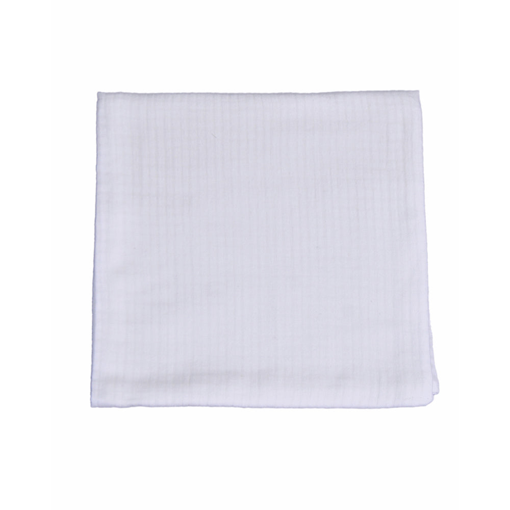 Bambidou Maxi Lange 100cm x 100cm Double Gaze de Coton - Blanc à Carreaux