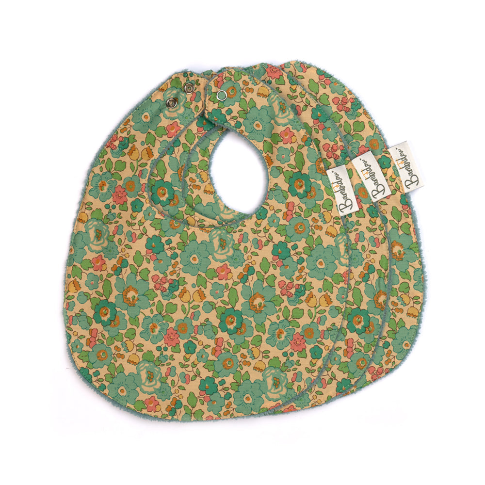 Bambidou Pack 3 Bavoirs Classique - Vert Betsy Liberty