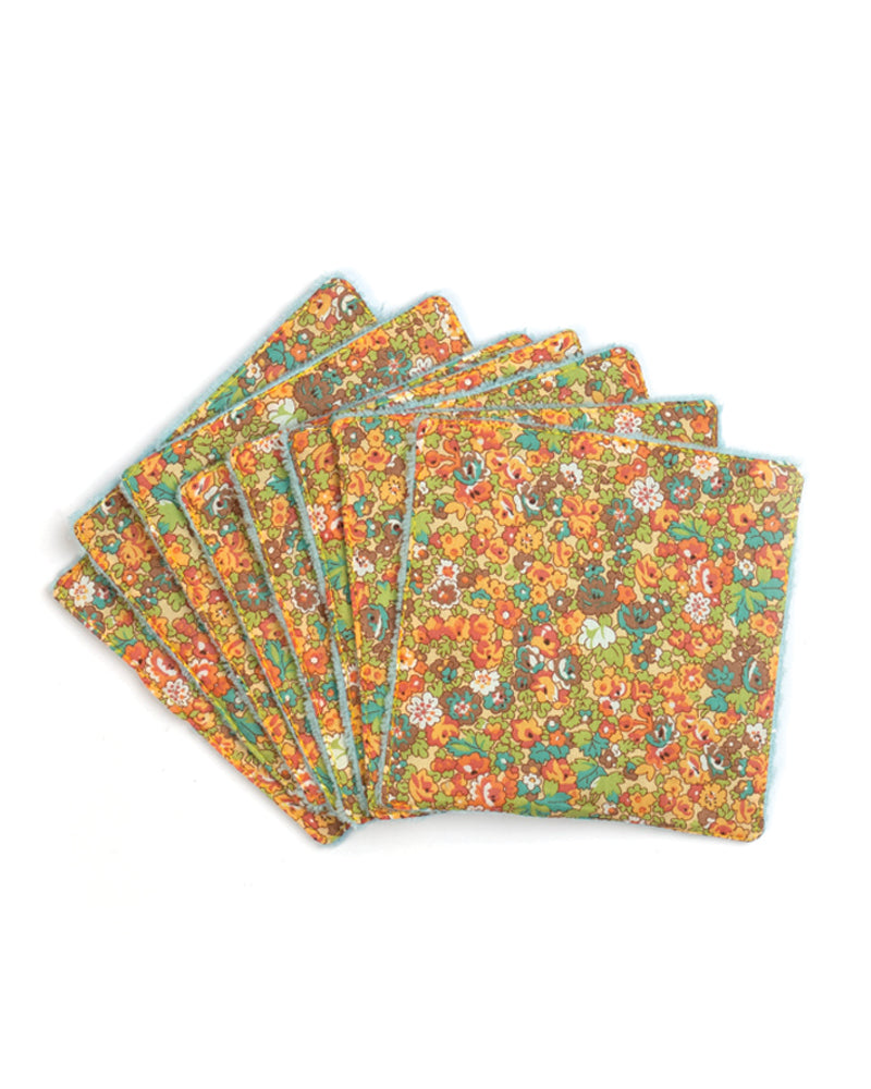 Bambidou Pack 8 Lingettes - Orange Emma Liberty
