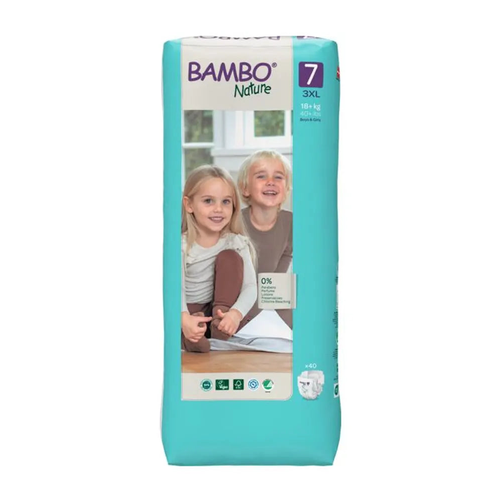 Bambo Nature Couches Écologiques Taille 7 (18kg+) – 40 Unités