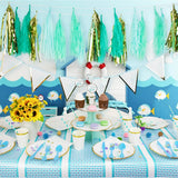 Baby Blue Banner with 12 Pennants – 3.5 m