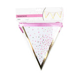 Baby Pink Banner with 12 Pennants – 3.5 m