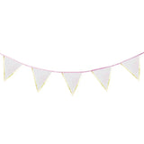 Baby Pink Banner with 12 Pennants – 3.5 m