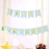 Happy Birthday Banner – Light Blue