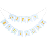 Happy Birthday Banner – Light Blue