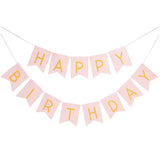 Bannière Happy Birthday – Rose Clair