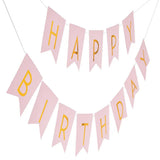 Bannière Happy Birthday – Rose Clair