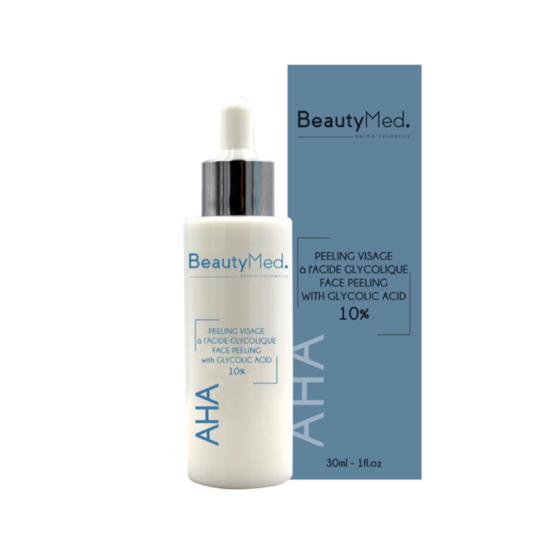 Beauty Med AHA كريم تقشير للوجه بحمض الجليكوليك 10% – 30 مل