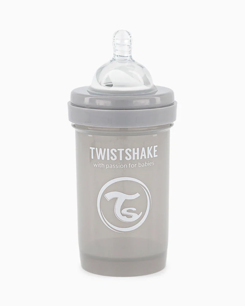 Offre : 1 Biberon Anti-Colique Twistshake 180ml - Gris = 2 Gratuits!