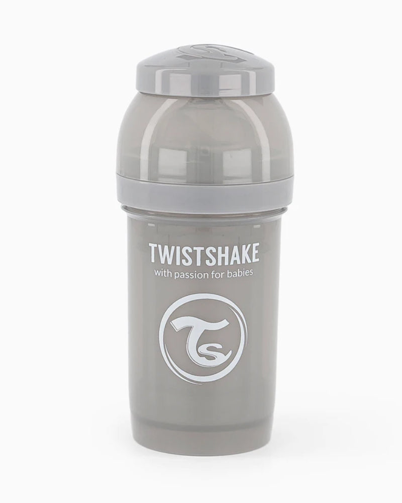 Offre : 1 Biberon Anti-Colique Twistshake 180ml - Gris = 2 Gratuits!