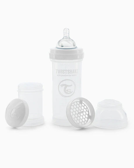 Offre : 1 Biberon Anti-Colique Twistshake 260ml - Blanc = 2 Gratuits!