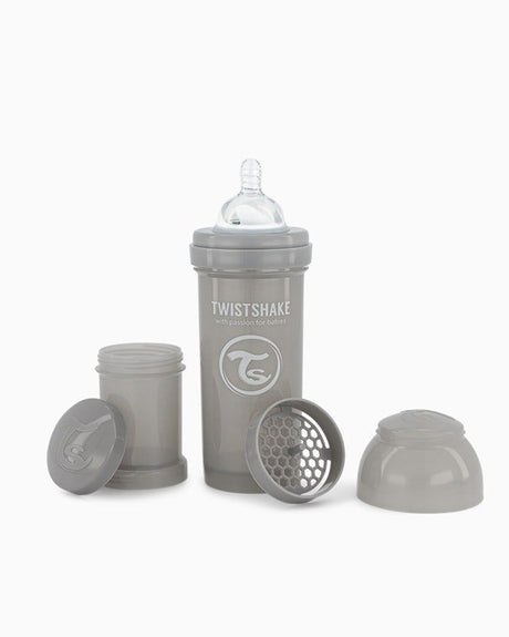 Offre : 1 Biberon Anti-Colique Twistshake 260ml - Gris = 2 Gratuits!