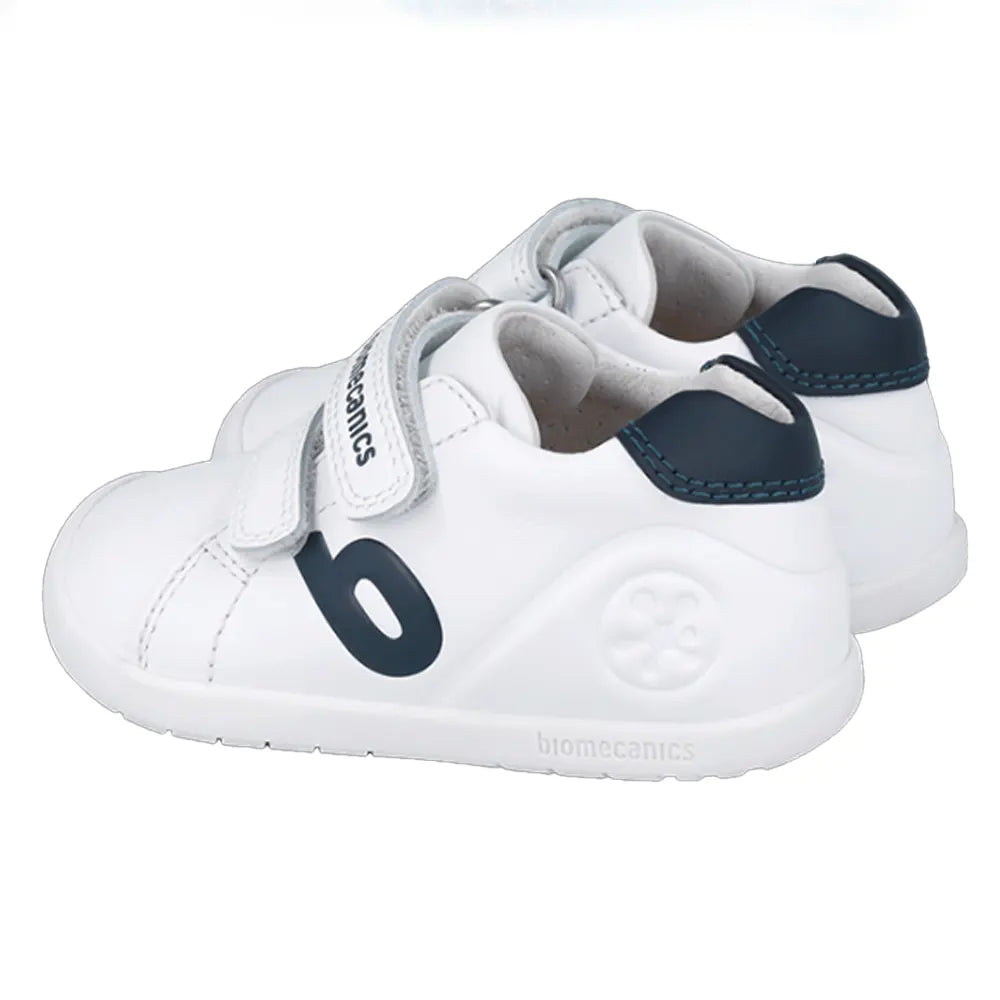 Biomecanics Biogateo Wide Cuir - Blanc et Bleu