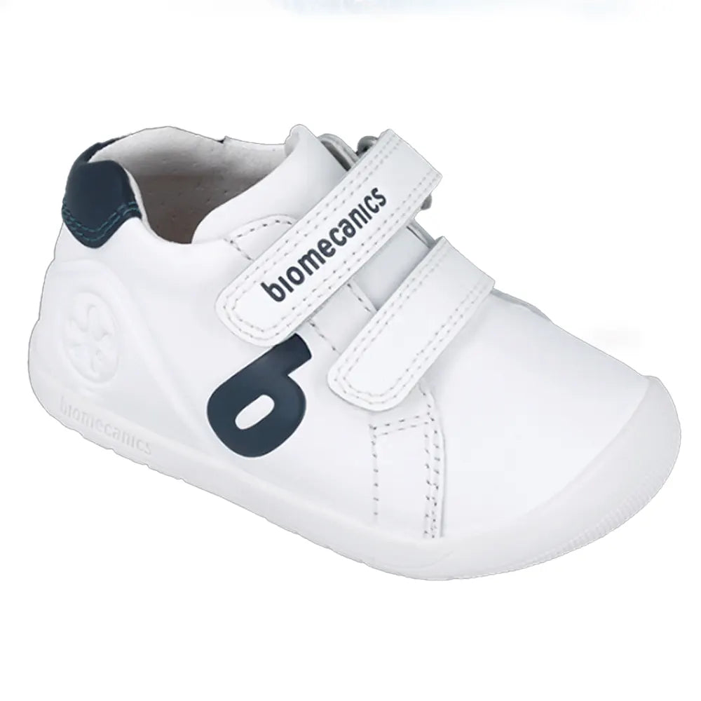 Biomecanics Biogateo Wide Cuir - Blanc et Bleu