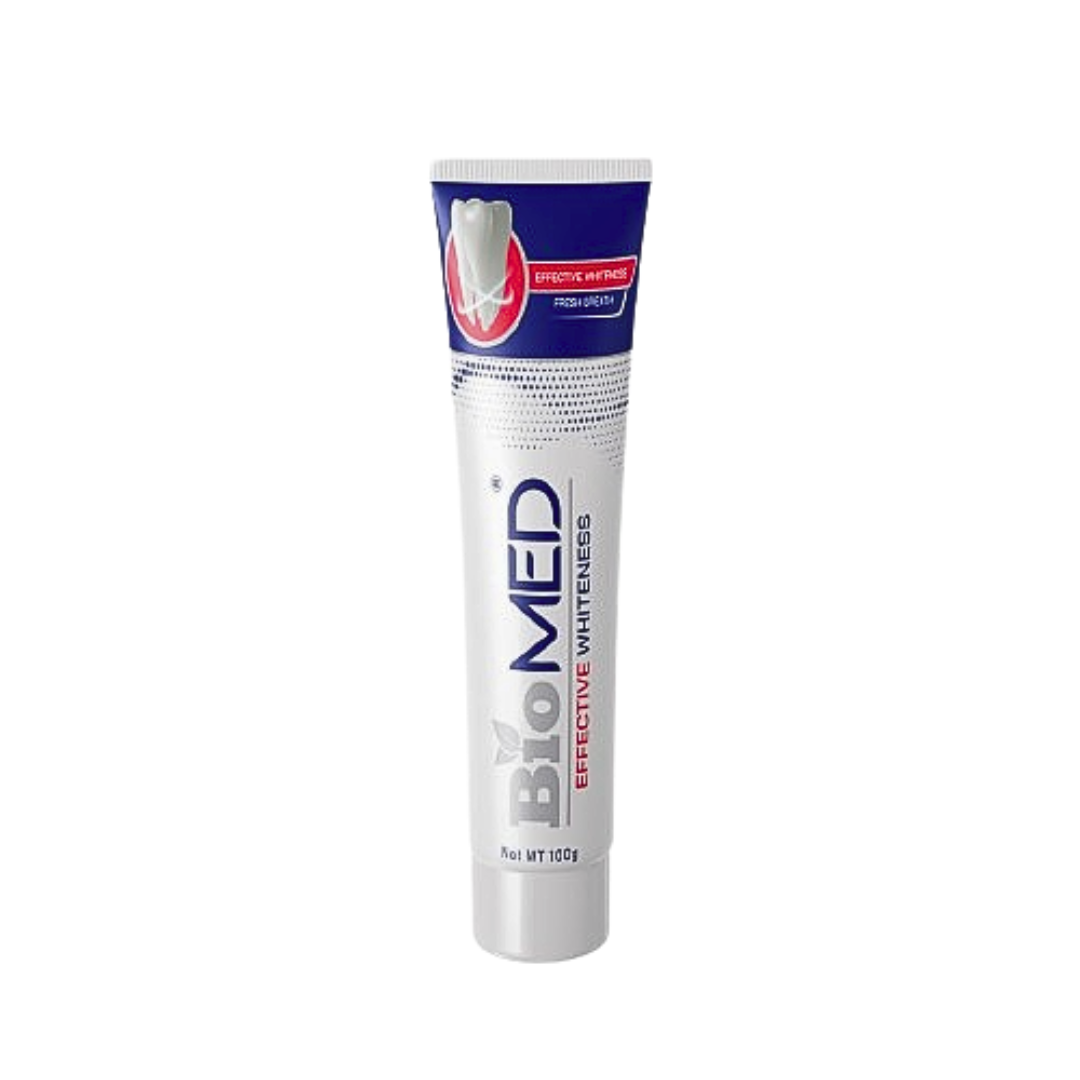 Biomed dentifrice Blancheur Effective 100 g – tube et emballage