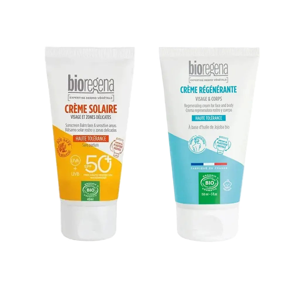 Bioregena Regenerating Cream 150ml and Organic Sunscreen SPF50+ 40ml Pack