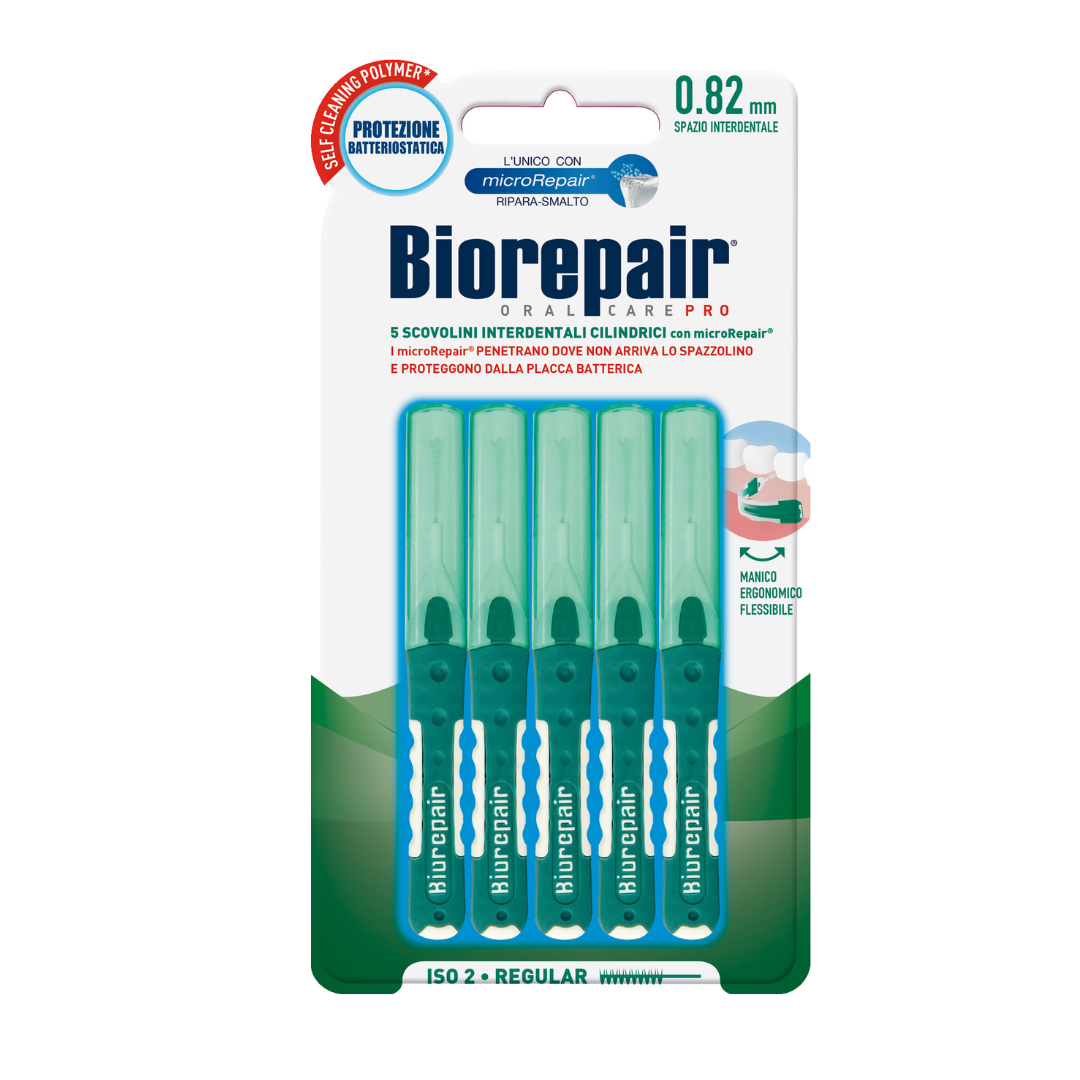 Brossettes interdentaires réutilisables Biorepair 0,82 mm dans leur emballage
