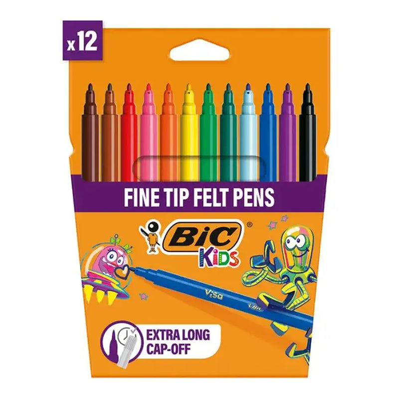 Box of 12 Bic Visa Felt Pens