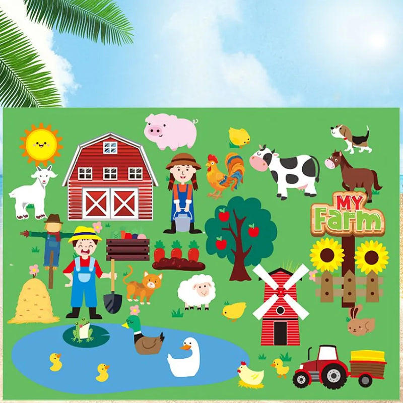 Educational Felt Wall Hanging – Farm Theme