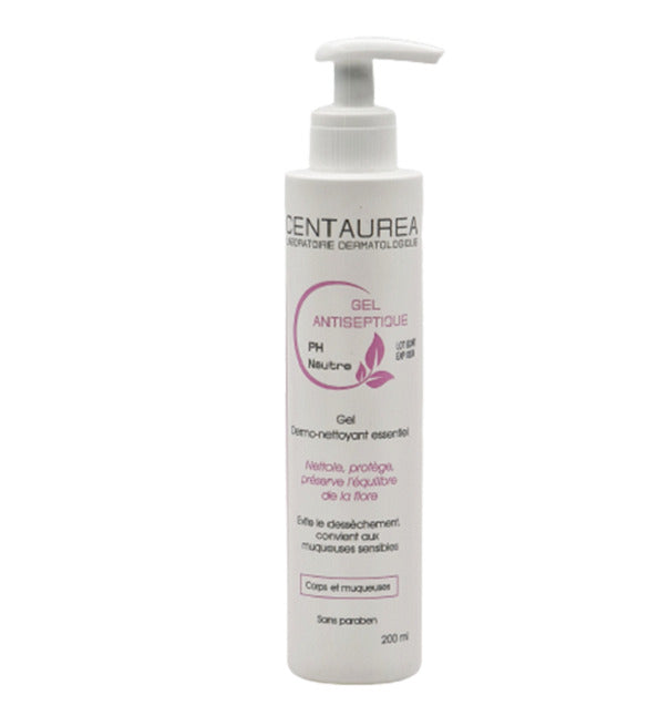 Centaurea Gel Antiseptique pH Neutre 200 ml – flacon, vue de face